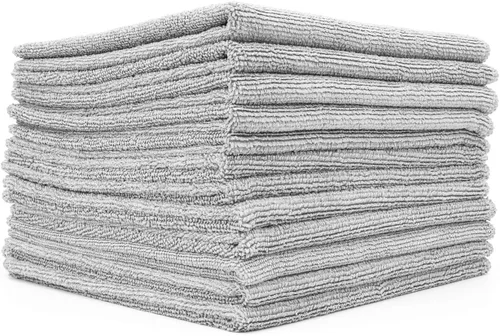 Miniatura 19 de (Paquete de 12) 12" x 12 in. toallas de limpieza de microfibra de grado comercial para usos múltiples, altamente absorbentes, sin pelusa, sin Blanco