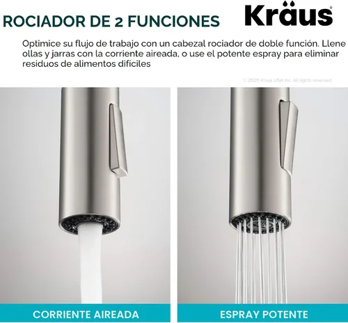 Miniatura 6 de Kraus KPF-2820MB OLETTO SOLA MANEJO DE COCINA DE COCINA DOWN DOWING, 17 PULGADA, NEGRO MATE