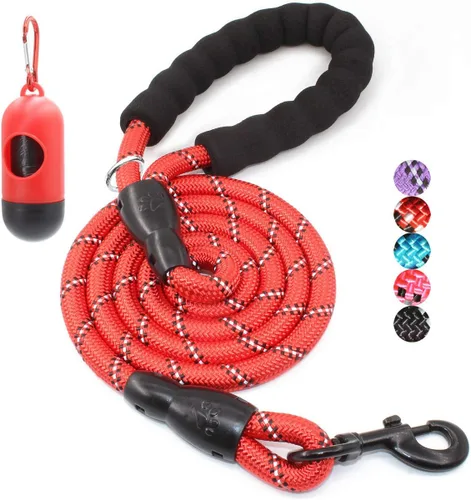 Miniatura 26 de BAAPET Correa para perro de 2/4/5/6 pies con cómodo mango acolchado e hilos altamente reflectantes para perros pequeños, medianos y grandes