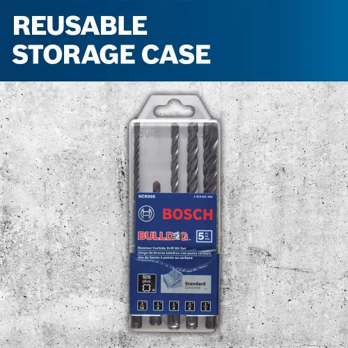 Miniatura 12 de Bosch HCK001 Juego de brocas para martillo rotativo SDS-Plus Bulldog de 7 piezas