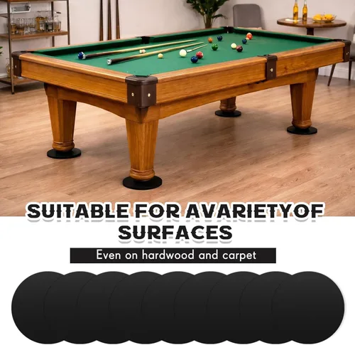 Miniatura 5 de Haull 30 Pcs Billiard Pool Table Leg Shims 3" Diameter 0.06'' Thickness Rubber Pool Table Leveler Kit Shims Foot Pads for Furniture
