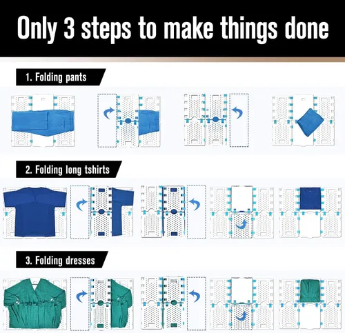 Miniatura 3 de BoxLegend V4 - Tabla plegable para camisas, carpeta de camisa ampliada y ampliada, plegable, herramienta de lavandería para adultos, carpeta