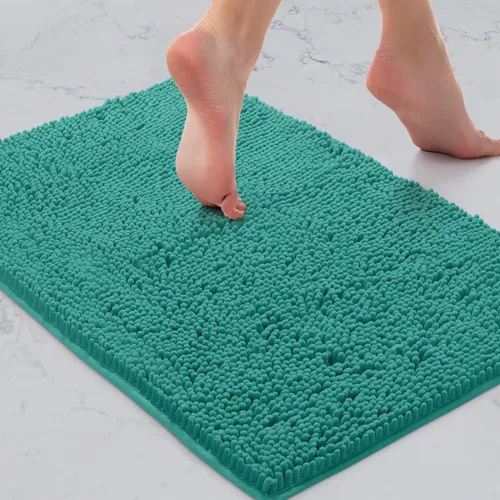 Miniatura 107 de LuxUrux Tapete de microfibra afelpada, de felpilla extrasuave, pelo largo de 1 pulgada, muy absorbente, para baño o ducha, lavar y secar a máquina