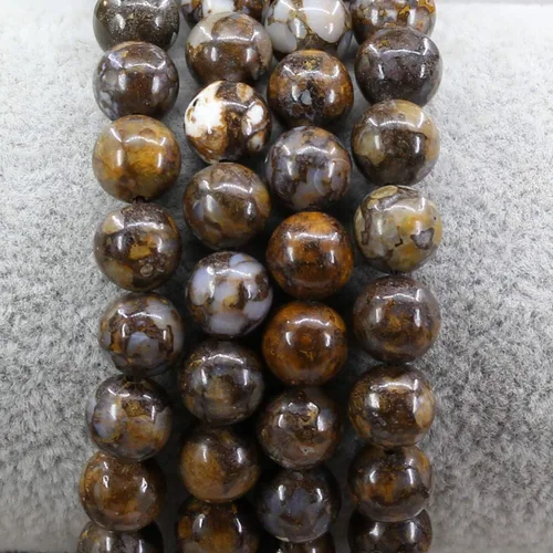 Miniatura 26 de Amandastone Pulsera elástica de cuentas redondas de 0.315 in con piedras preciosas naturales de 7 pulgadas