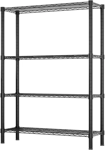 Miniatura 8 de Estantería de pie, 36 pulgadas de ancho x 14 pulgadas de profundidad x 32 pulgadas de alto, estantes de almacenamiento de metal ajustables