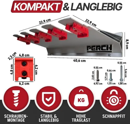 Miniatura 2 de Soporte para herramientas PERCH para Milwaukee M18 18v Monta de forma segura 5 herramientas inalámbricas Montaje universal Organizador