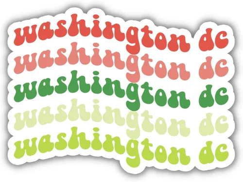 Miniatura 6 de Washington D.C. Retro Travel Sticker, Multiple Colors, Vinyl Laptop, Water Bottle, Planner Journal Sticker, Places I've Been, Luggage Decal (Amalfi)