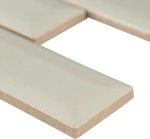 Miniatura 4 de MSI Azulejo de mosaico montado en malla de ladrillo de cerámica biselado blanco antiguo para salpicaduras de cocina, pared de baño, pared de acento