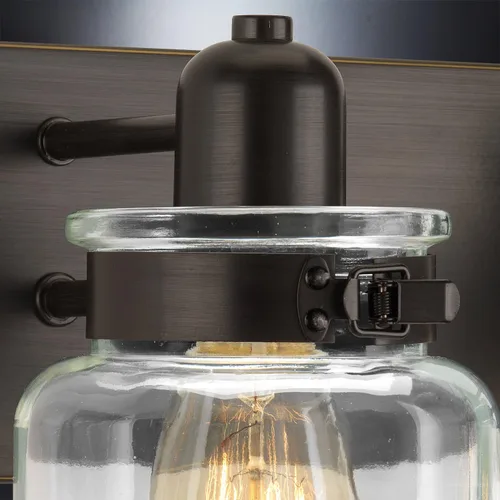 Miniatura 4 de Urban Ambiance Lámpara de tocador de baño moderna de lujo, tamaño grande: 8.625 pulgadas de alto x 30.25 pulgadas de ancho, con elementos