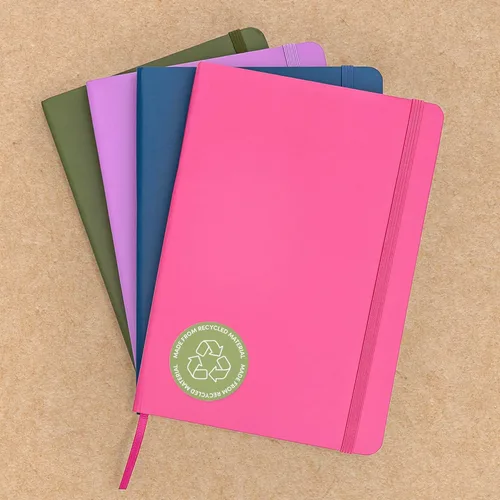 Miniatura 7 de PAPERAGE - Libreta de rayas con líneas recicladas, (color negro), 160 páginas, tamaño mediano de 5.6 x 8 pulgadas - papel grueso de 100 g/m²