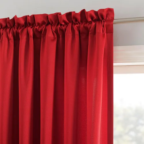 Miniatura 88 de Sun Zero Barrow - Panel de cortina para puerta con bolsillo para barra, de eficiencia energética, 54" x 72", color moca Marrón Mocha