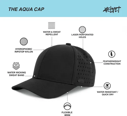 Miniatura 2 de Hydro - Gorra de béisbol impermeable para deportes, resistente al agua, para todos los días, golf, talla única, unisex, Negro