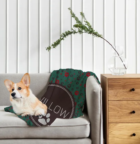 Miniatura 2 de Manta personalizada para perros con nombre - Manta personalizada para cachorros para perros grandes, medianos y pequeños, manta suave y acogedora