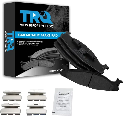 Miniatura 80 de TRQ Pastillas de freno delanteras semi metálicas compatibles con Ford Expedition 2018-2021 F-150 2018-2020 Lincoln Navigator 2018-2022