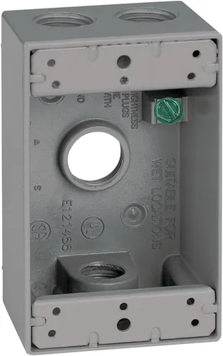 Miniatura 10 de SIGMA ENGINEERED SOLUTIONS 14250WH Caja de Salida Eléctrica de Metal, Resistente a la Intemperie, Protector de Enchufe y Receptáculo de Montaje