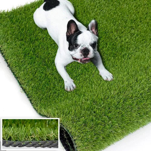 Césped artificial para exteriores, 3 x 6 pies, 0.8 pulgadas de grosor, alfombra de césped artificial realista, decoración de césped sintético,