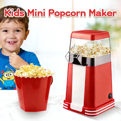 Miniatura 2 de Mini máquina de palomitas de maíz, para el hogar, 3 minutos sin aceite, popping retro compacto para noches de cine familiares, regalo ideal