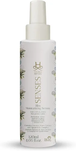 Hydra Senses Bliss - Suero hidratante para mascotas, spray hidratante para gatos y perros, espray desenredante para mascotas para un pelaje suave y