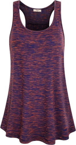 Miniatura 57 de Cestyle - Camiseta sin mangas para mujer, cuello redondo, corte holgado, para entrenamiento