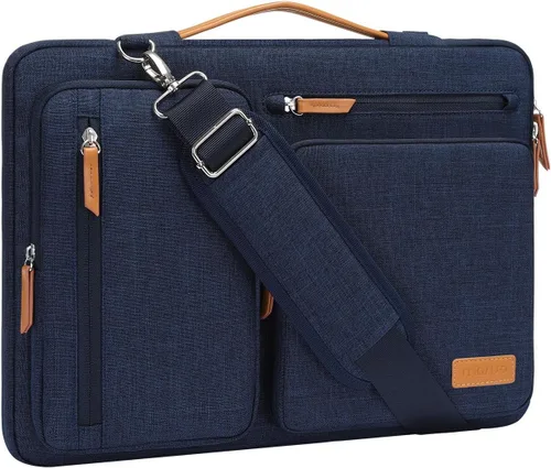 MOSISO Bolsa de hombro protectora 360 para laptop, bolsas para computadora de 15-15.6 pulgadas compatibles con MacBook Pro de 16 pulgadas, HP, Dell,