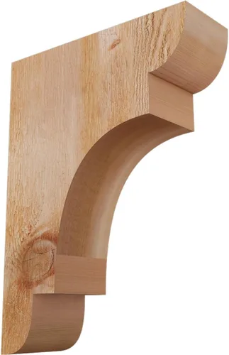 Miniatura 114 de Ekena Millwork COR04X12X12NEB00RWR 4 pulgadas de ancho x 12 pulgadas de profundidad x 12 pulgadas de alto New Brighton Rough Sawn Corbel, cedro rojo