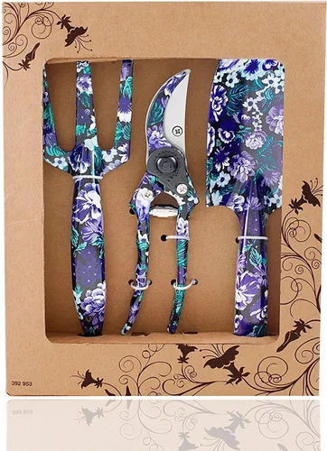 Miniatura 8 de FLORA GUARD Juego de herramientas de jardín de 6 piezas, herramientas manuales de jardinería resistentes con paleta, rastrillos, cultivador, azada