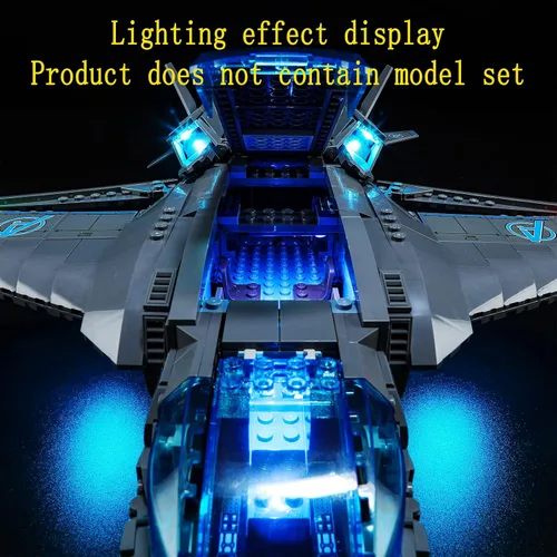Miniatura 8 de GEAMENT Kit de luces LED compatible con Lego The Avengers Quinjet 76248 (juego de modelos no incluidos)