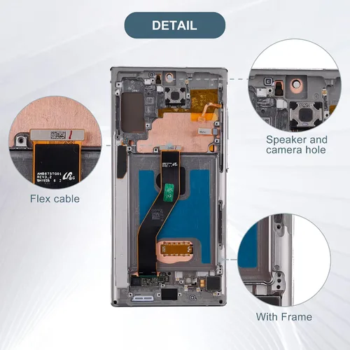 Miniatura 4 de Pantalla LCD compatible con Samsung Galaxy Note10+ Note 10 Plus SM-N975U SM-N975F/DS 6.8 pulgadas, pantalla táctil LCD con herramientas (gris)