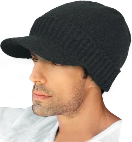 Miniatura 33 de Dahlia Gorro para hombre con visera - lana, sombrero de invierno con borde, forro polar