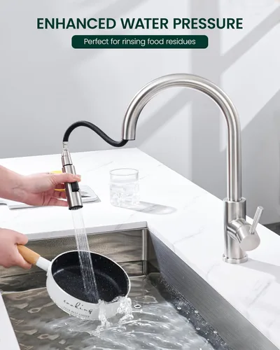 Miniatura 6 de Repuesto de cabezal de grifo de cocina de metal, cabezal rociador de grifo de cocina extraíble de 2 modos con 15 adaptadores, boquilla rociadora