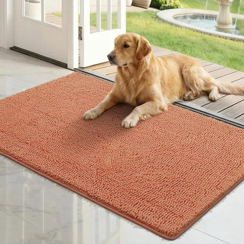 Miniatura 39 de Bcoimo Tapete súper absorbente para puerta de perro, 30 x 20 pulgadas, tapete antideslizante para patas fangosas, alfombras para mascotas para patas