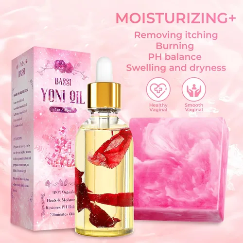 Miniatura 4 de Yoni - Juego de barras de jabón y aceite natural de Yoni, lavado vaginal de aceite de Yoni natural para mujeres, lavado femenino, desodorantes
