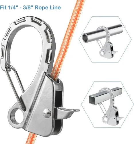 Miniatura 2 de Clips de acero inoxidable para guardabarros de barco, clips de parachoques de barco de liberación rápida, clips ajustables para guardabarros