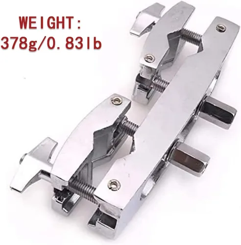Miniatura 3 de CashBeat - Soporte ajustable para platillos de acero inoxidable plateado Quick Release Drum Cymbal Stand Clamp with Adjustable Angle, Multi-Clamp