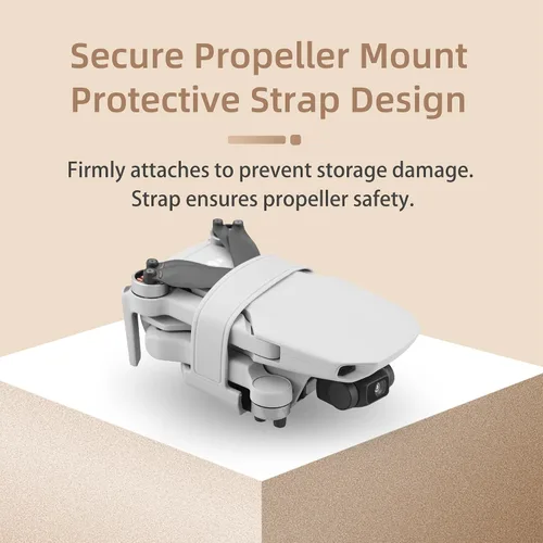 Miniatura 3 de Protector de hélice para DJI Mini 4K/Mini 2 SE/Mini 2/Mavic Mini, protector de hoja de dron de liberación rápida y correa estabilizadora, accesorios