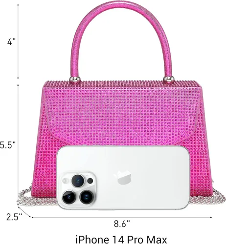 Miniatura 76 de Dasein Bolso de noche para mujer, embragues de fiesta, bolsos de boda, cóctel, baile de graduación, bolsos con purpurina esmerilada