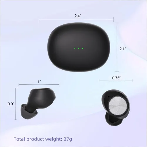 Miniatura 7 de Kamon Auriculares inalámbricos K12, Bluetooth 5.3, estéreo de alta fidelidad, cómodos auriculares intrauditivos impermeables con control táctil