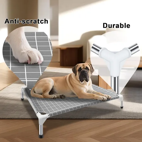 Miniatura 2 de Cama elevada para mascotas, cama para perros pequeños, cama elevada para perros pequeños para uso en interiores y exteriores para mascotas pequeñas