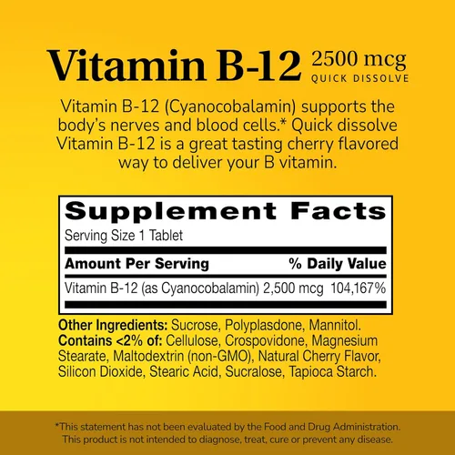 Miniatura 12 de 21st Century B 12 tabletas sublinguales de 2500 mcg, 110