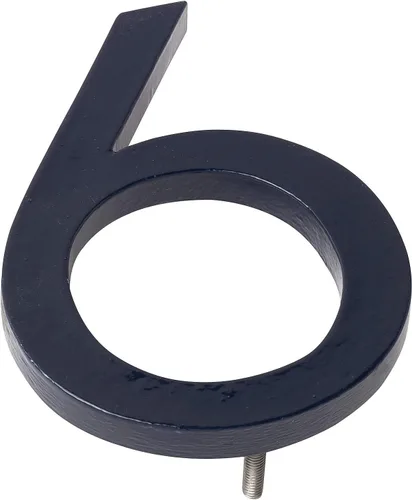Miniatura 10 de Montague Metal Products MHN-08-F-NY1-2 Números flotantes modernos de aluminio cepillado sólido, 8 pulgadas, azul marino con recubrimiento en polvo
