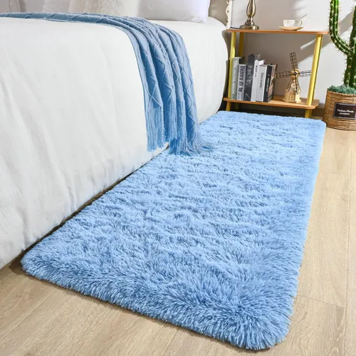Miniatura 29 de Keeko Alfombras Esponjosas para Sala de Estar y Dormitorio, Alfombra Suave de Felpa para Junto a la Cama, Alfombra Grande Moderna para Interiores