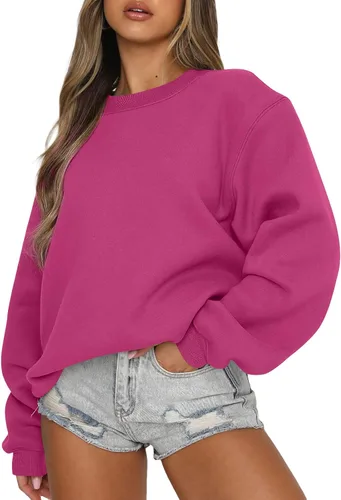 Miniatura 76 de EFAN Sudaderas de gran tamaño con cuello redondo Y2K para mujer, sudaderas con capucha para otoño, moda 2025, ropa para adolescentes y niñas, lindo