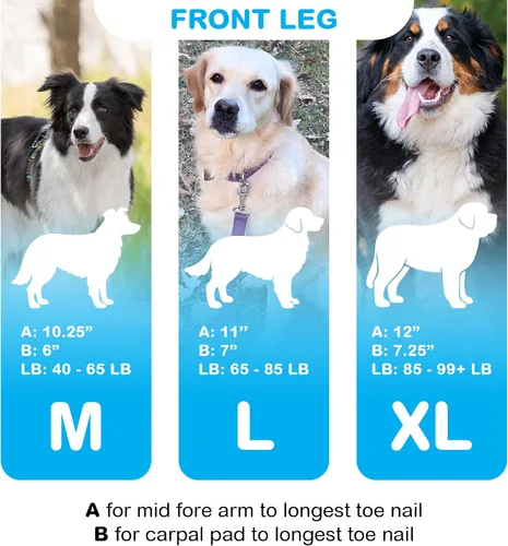 Miniatura 3 de Flexi Férula frontal para perros con lesiones, artritis, fracturas o esguinces, tobillera flexible, férulas delanteras duraderas y ligeras