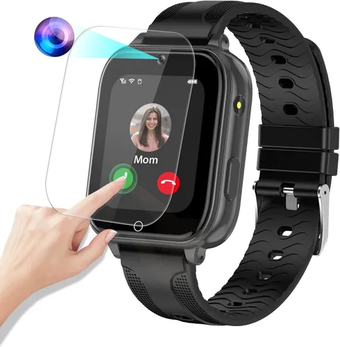 Miniatura 15 de OKYUK Reloj inteligente con GPS 4G para niñas y niños, IP67, impermeable, deportivo, reloj inteligente para niños, con cámara, WiFi, videollamada