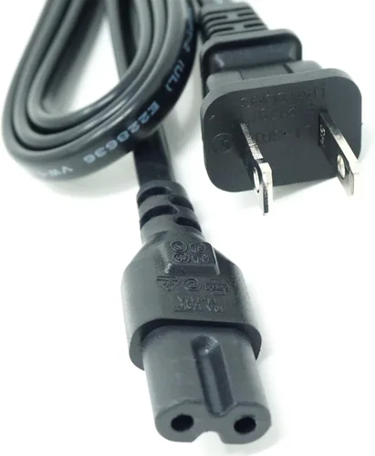 Miniatura 4 de MaxLLTo Cable de alimentación de repuesto de 2 clavijas para Sony Bravia TV KDL-32R300B KDL-32R330B KDL-40R350B KDL-40R380B 6 pies (negro)