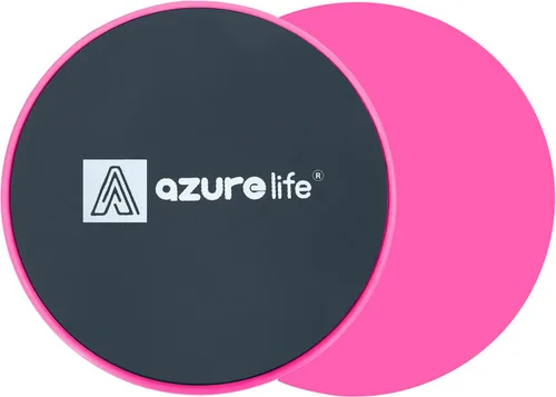 Miniatura 10 de A Azurelife Deslizadores de ejercicio para el núcleo, discos deslizantes de doble cara para uso en alfombras o suelos de madera, ligeros y Azul