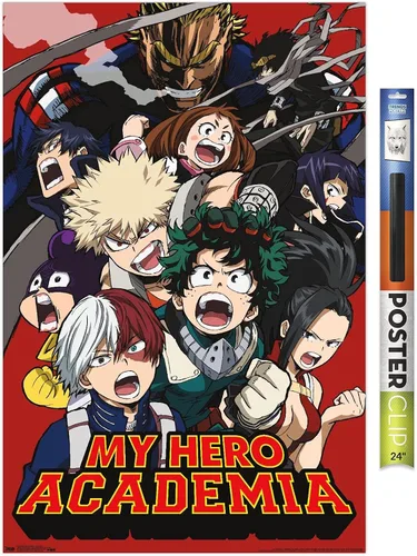 Miniatura 12 de My Hero Academia - Póster de pared Key Art 2, 22.37 x 34.00 pulgadas, paquete de póster y montaje