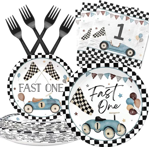 Miniatura 22 de Here Comes the Son - Suministros para baby shower para 20 invitados – Platos boho Sun y Rainbow Platos, servilletas y tenedores – Juego de vajilla