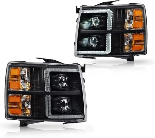 Miniatura 19 de G-PLUS Conjunto de faros, compatible con Chevy Silverado 2007 2008 2009 2010 2011 2012 2013 2014 Chevy Silverado parachoques faro, lente