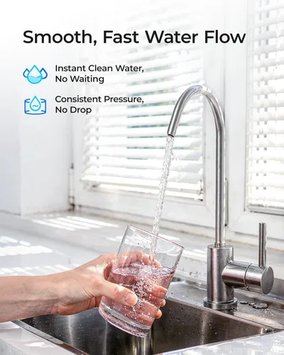 Miniatura 6 de Waterdrop TSPP Filtro de agua para debajo del fregadero de sedimentos, reemplazo TSU-W Sistema de filtro de agua ultrafiltración de 3 etapas